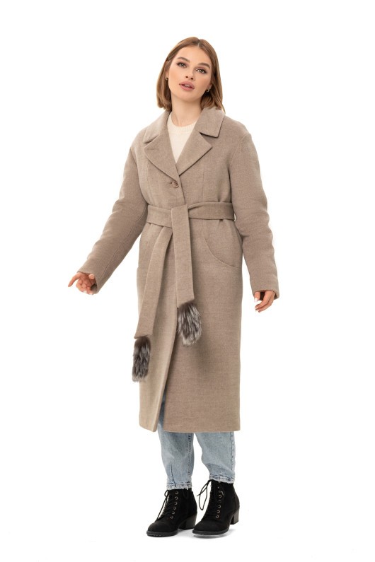 Пальто Татi капучино утеплене