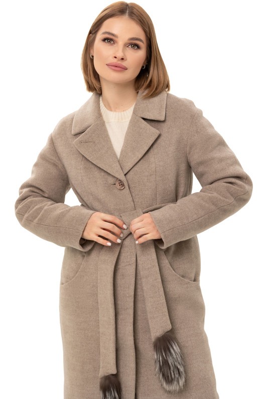 Пальто Татi капучино утеплене