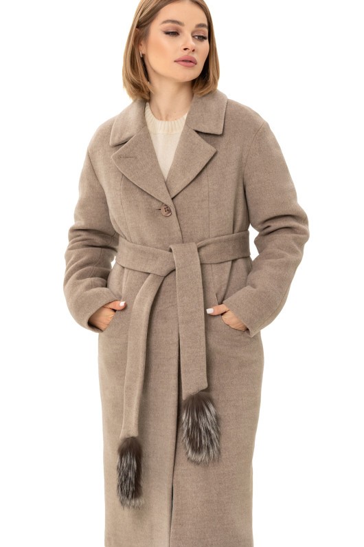 Пальто Татi капучино утеплене