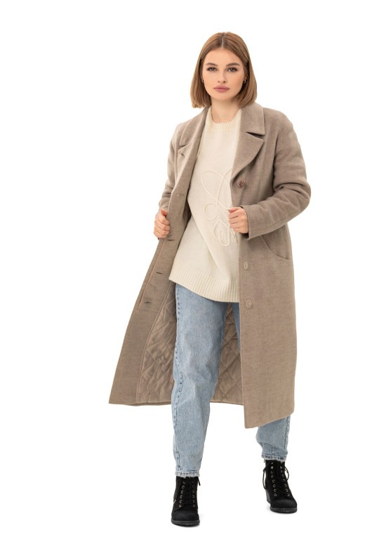 Пальто Татi капучино утеплене