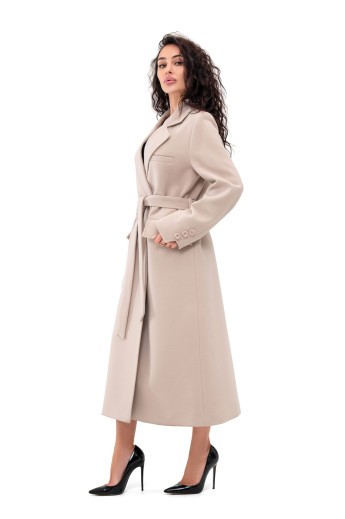 Пальто максі із кашеміру «Наті» бежеве