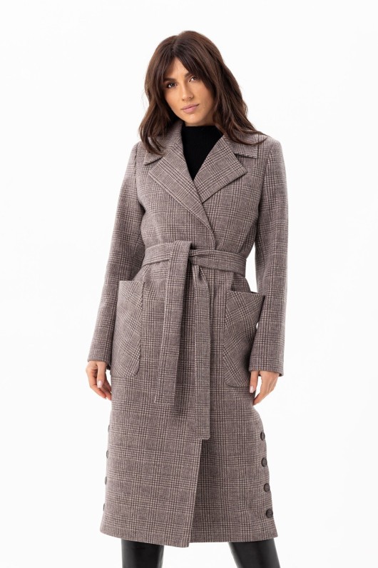 Пальто Асті коричневий утеплене