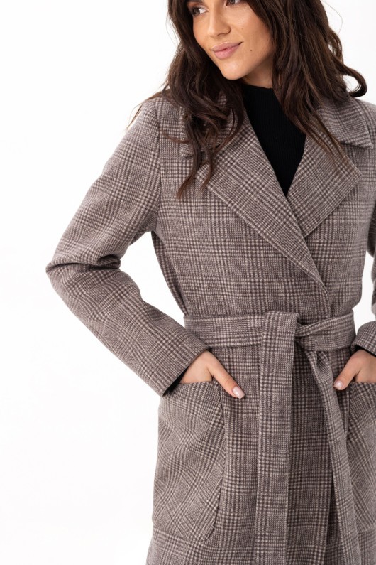 Пальто Асті коричневий утеплене