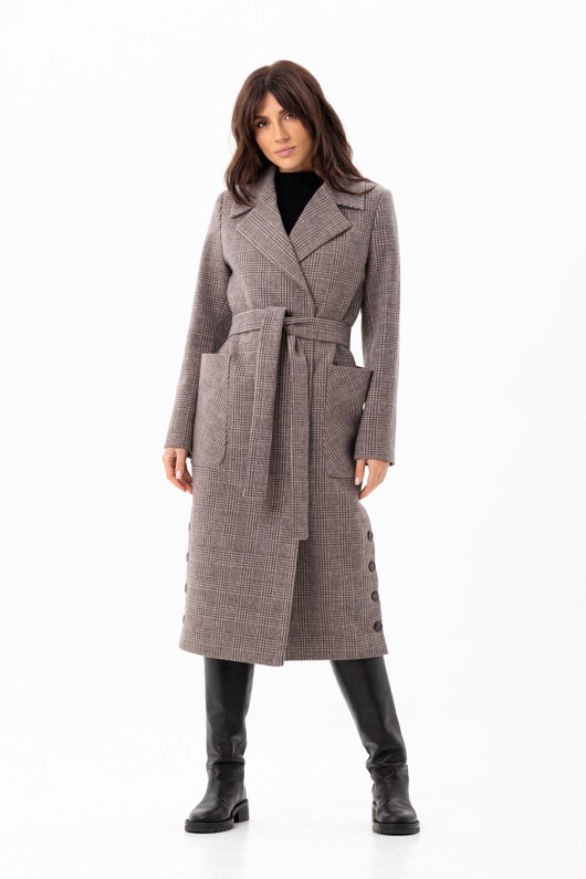 Пальто Асті коричневий утеплене