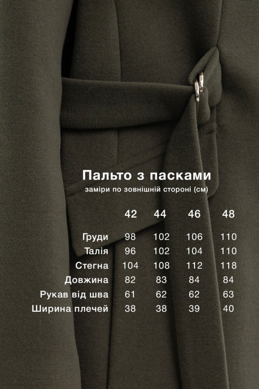 Пальто Николет оливковый