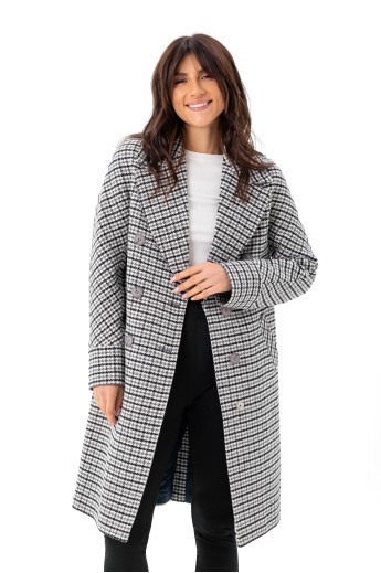 Пальто Келі лапка сірий н