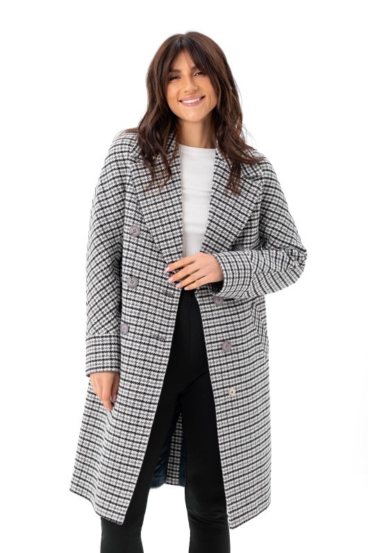 Пальто Келі лапка сірий н