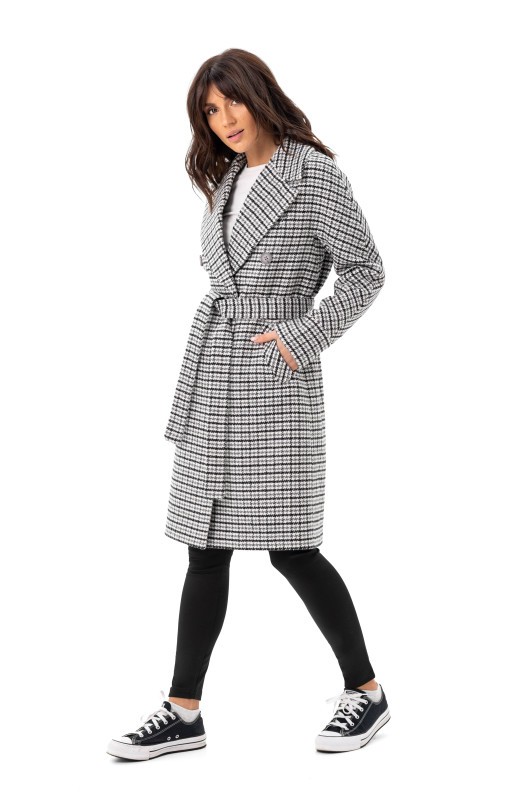 Пальто Келі лапка сірий н