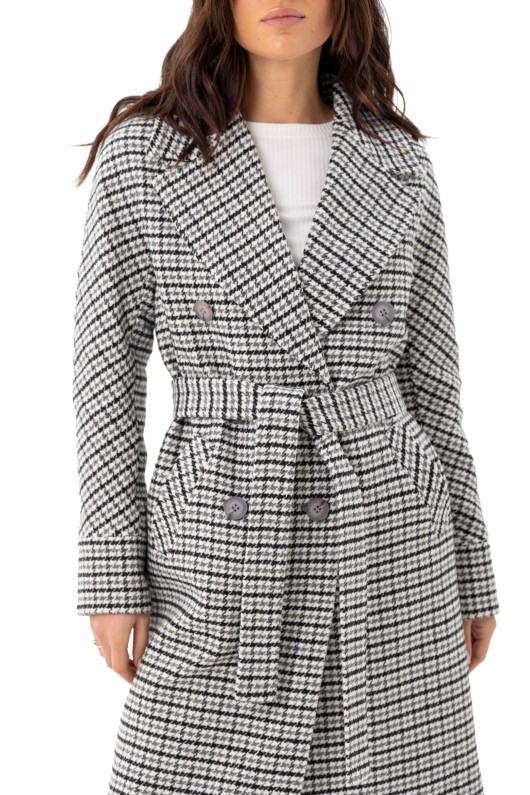 Пальто Келі лапка сірий н