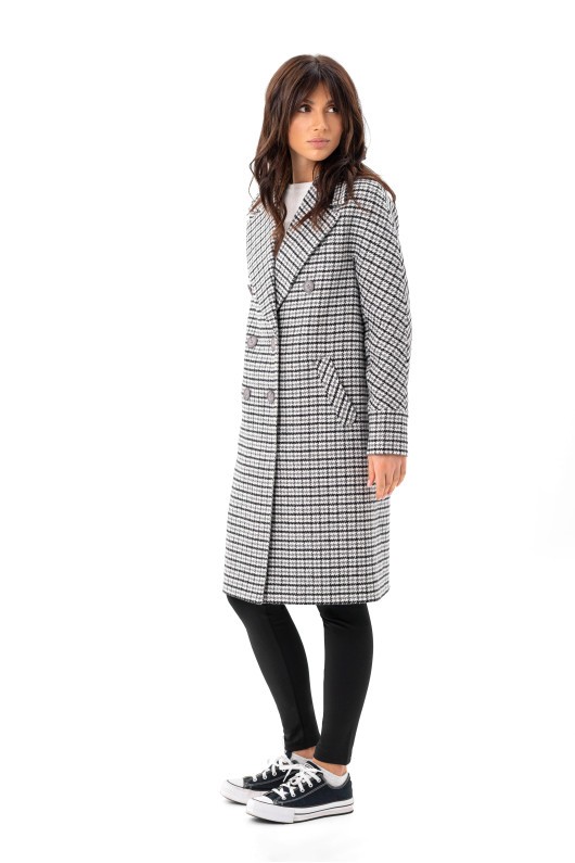 Пальто Келі лапка сірий н