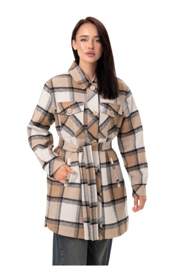 Пальто-сорочка Ріккі бежевий