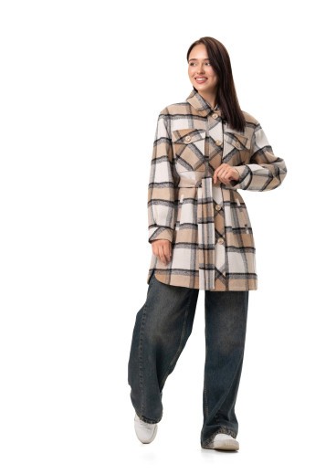 Пальто-сорочка Ріккі бежевий