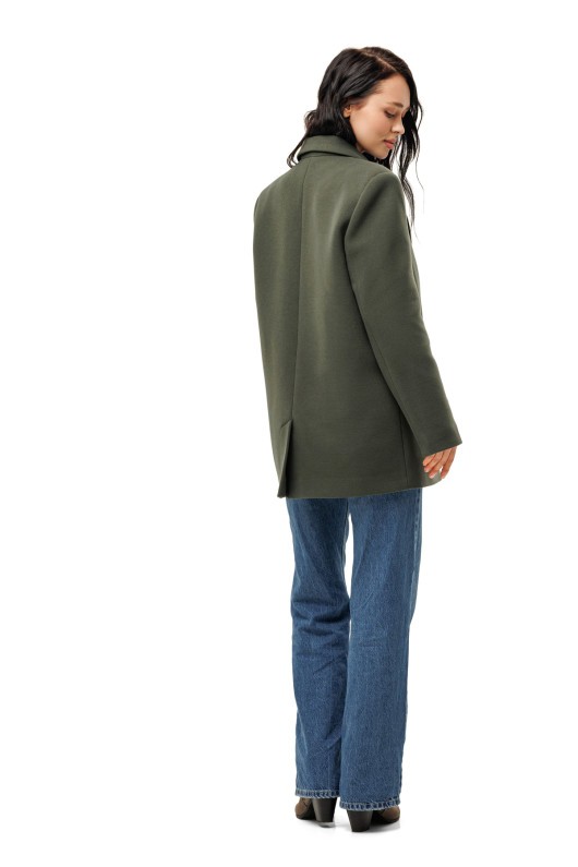 Пальто-піджак із кашеміру «Лав» оливковий