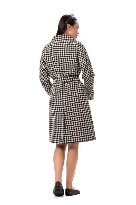 Пальто Келі лапка чорно-білий