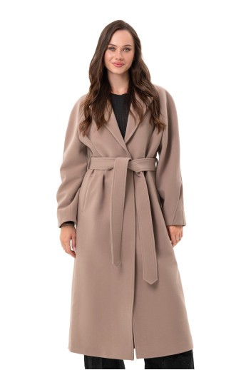 Оригінальне пальто-тюльпан «Корса» бежеве