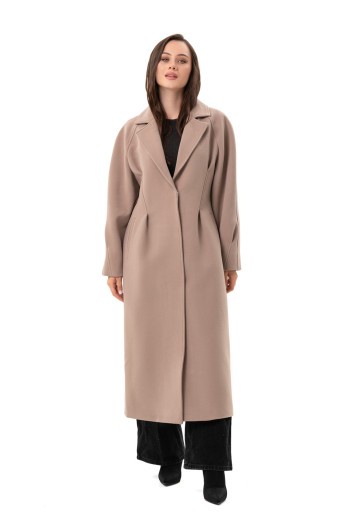 Оригінальне пальто-тюльпан «Корса» бежеве