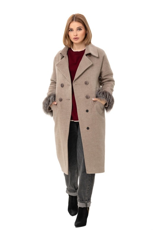 Пальто Уїтні капучино утеплене