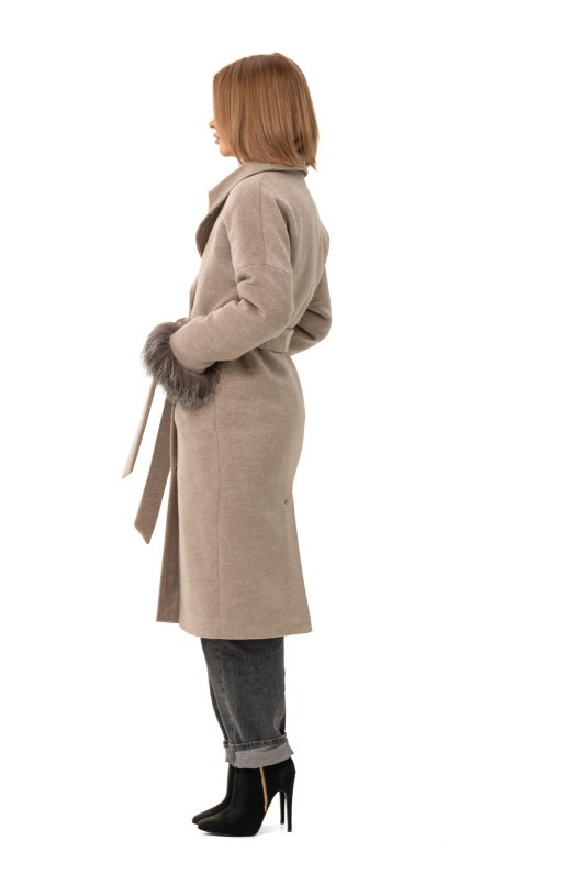 Пальто Уїтні капучино утеплене
