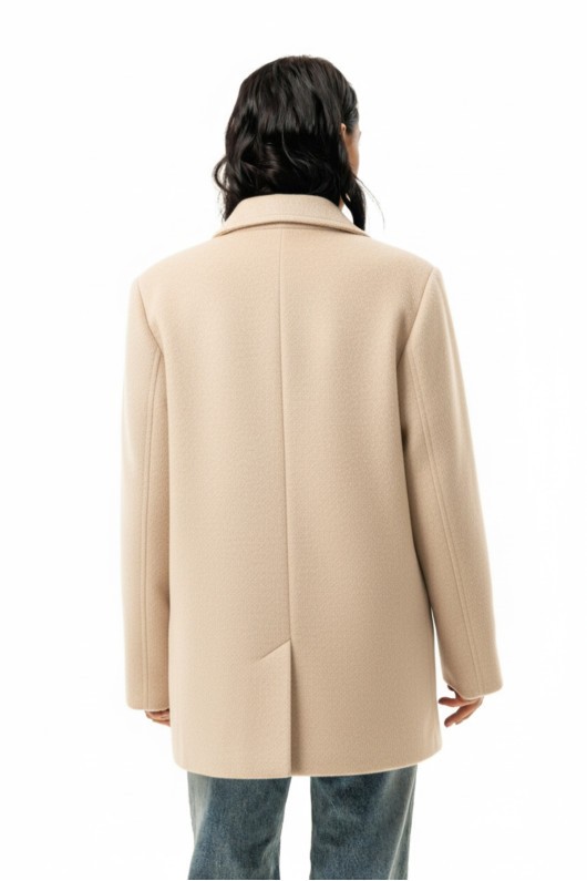 Ворсисте пальто-піджак «Лав» молоко