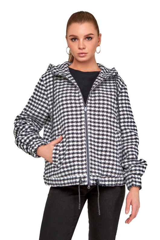 Бомбер Алія чорно-білий