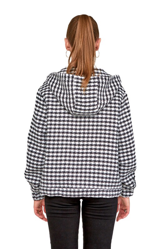 Бомбер Алія чорно-білий