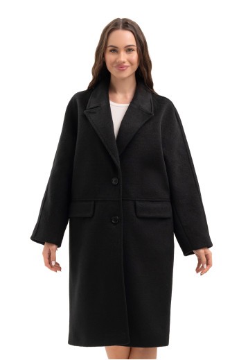 Вовняне жіноче пальто «Олівер» чорний