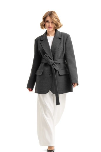 Пальто-піджак із кашеміру «Лав» графіт