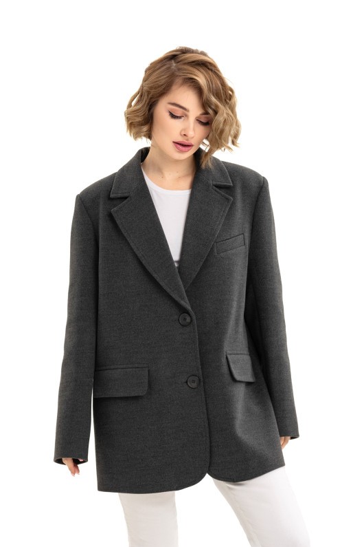 Пальто-піджак із кашеміру «Лав» графіт