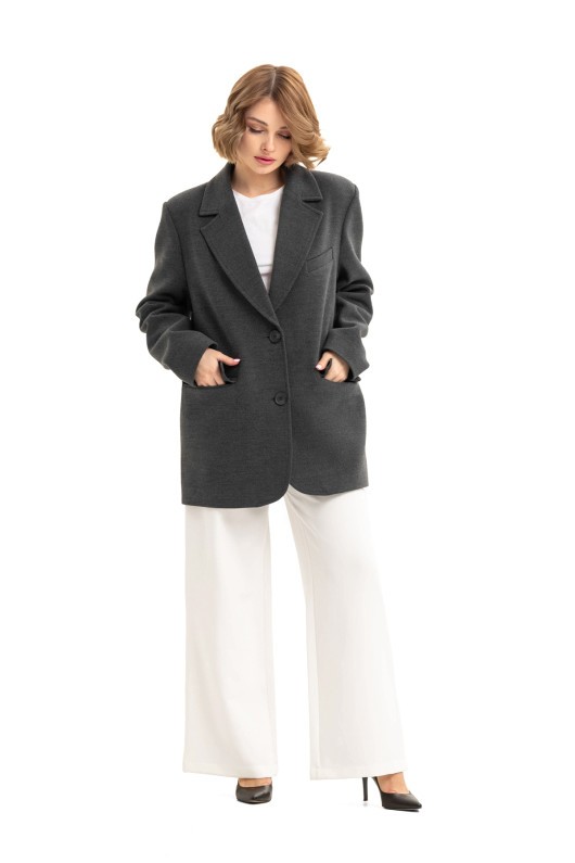Пальто-піджак із кашеміру «Лав» графіт