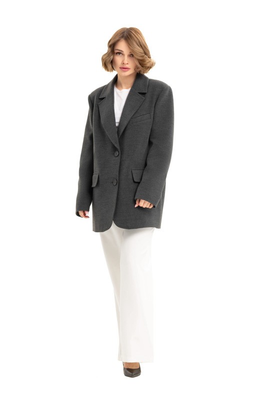 Пальто-піджак із кашеміру «Лав» графіт