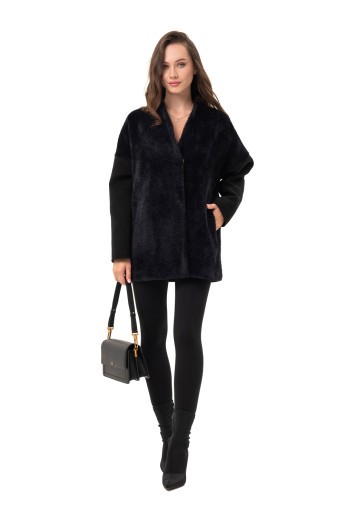 Коротке пальто з поясом «Ріна» чорне