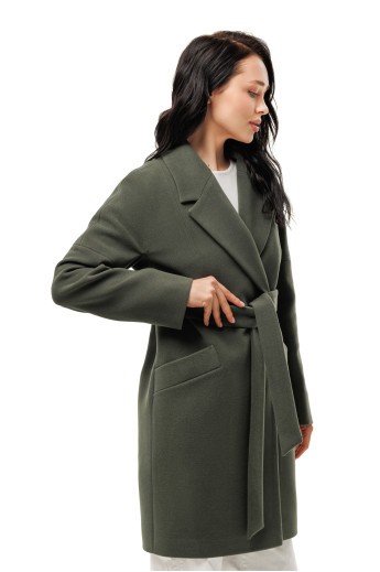 Практичне пальто із кашеміру «Макс» оливковий