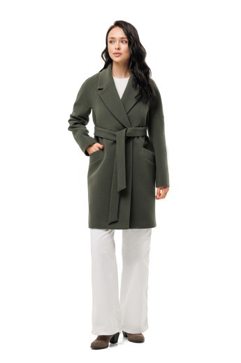Практичне пальто із кашеміру «Макс» оливковий