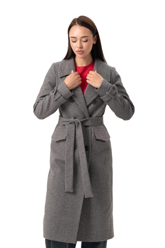 Пальто Бруна чорно-білий