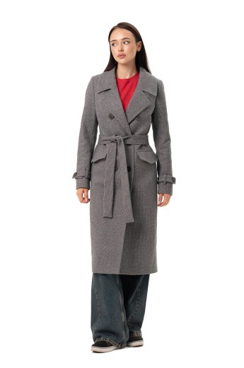 Пальто Бруна чорно-білий