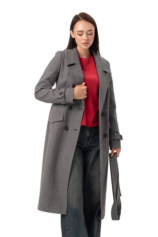 Пальто Бруна чорно-білий