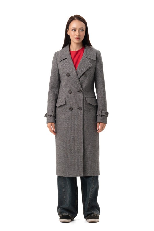 Пальто Бруна чорно-білий