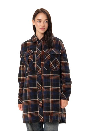 Пальто-сорочка Тайра темно-синій