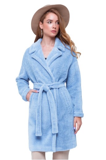 Шуба Монро блакитний утеплене