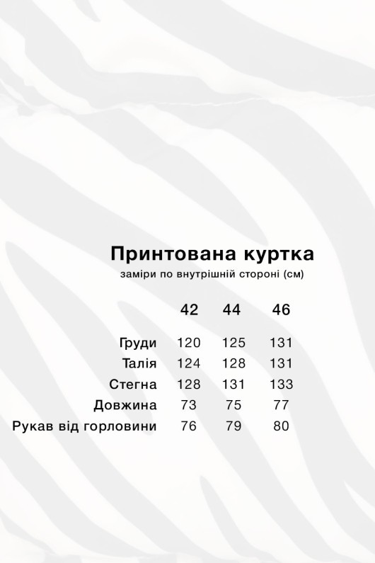 Зимова оверсайз куртка з принтом «Твігі» зебра утеплене