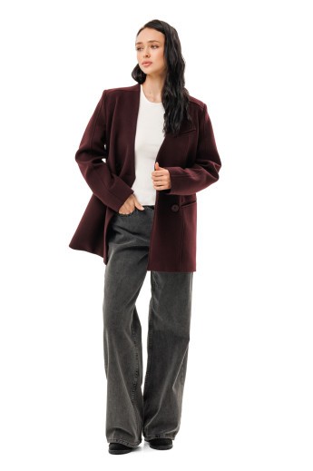 Пальто Стейсі бургунді