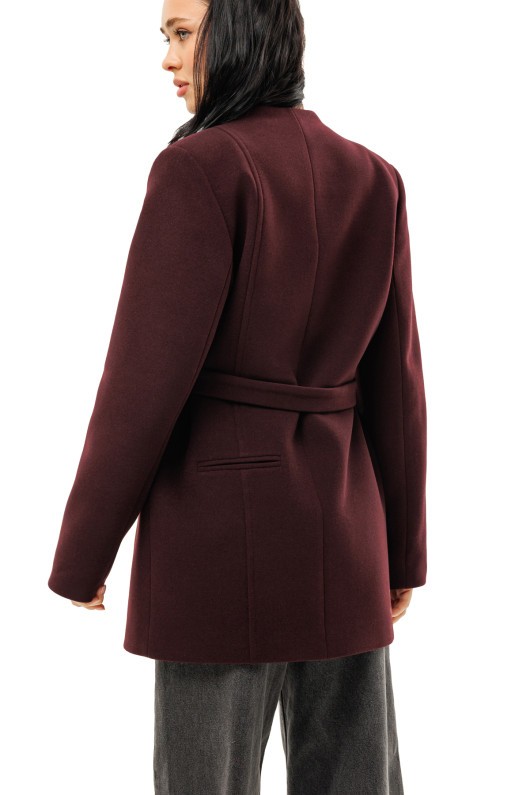 Пальто Стейсі бургунді