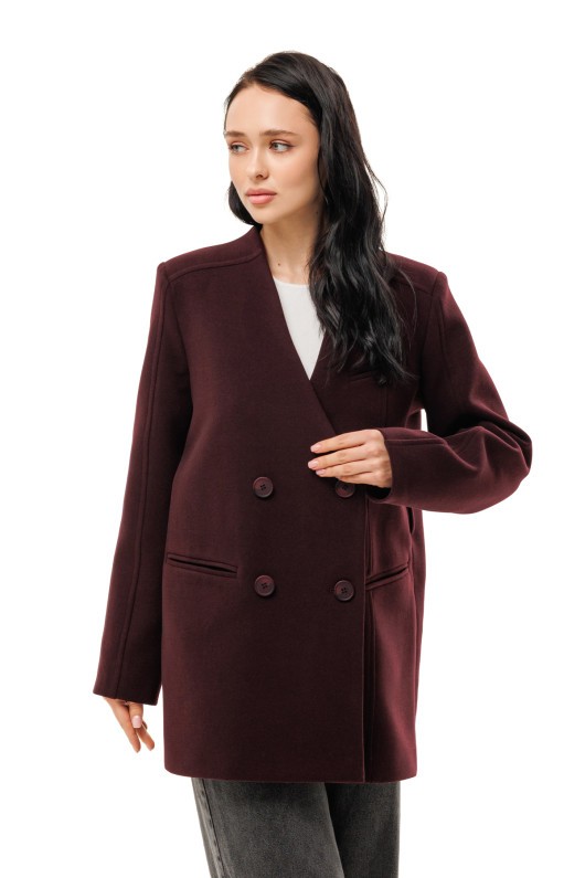 Пальто Стейсі бургунді