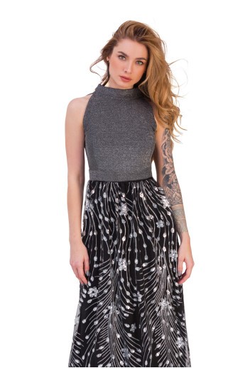 Платье Мэйбл серебро