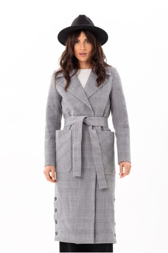 Пальто Асті сірий утеплене