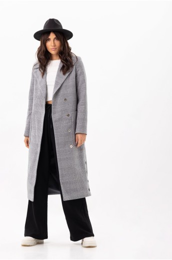 Пальто Асті сірий утеплене