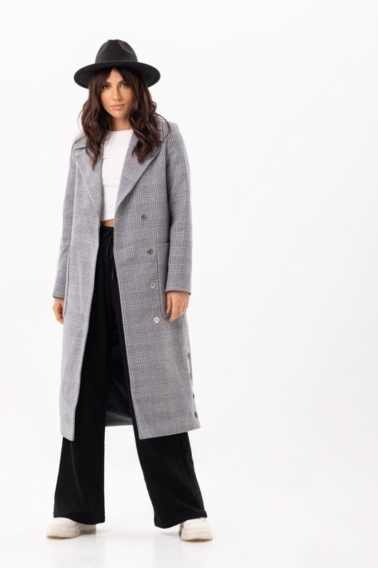 Пальто Асті сірий утеплене