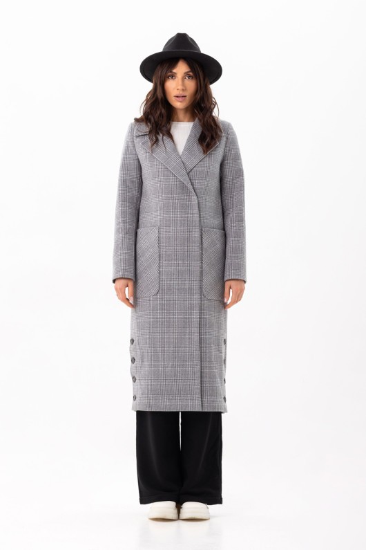 Пальто Асті сірий утеплене