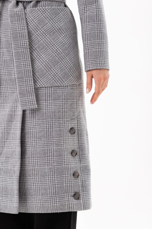 Пальто Асті сірий утеплене