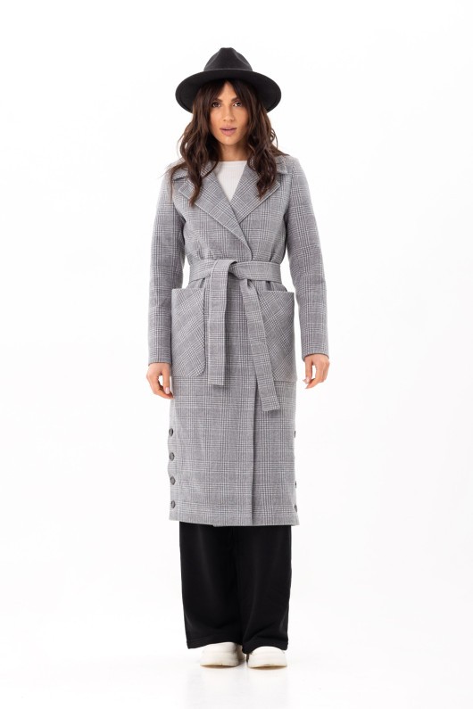 Пальто Асті сірий утеплене